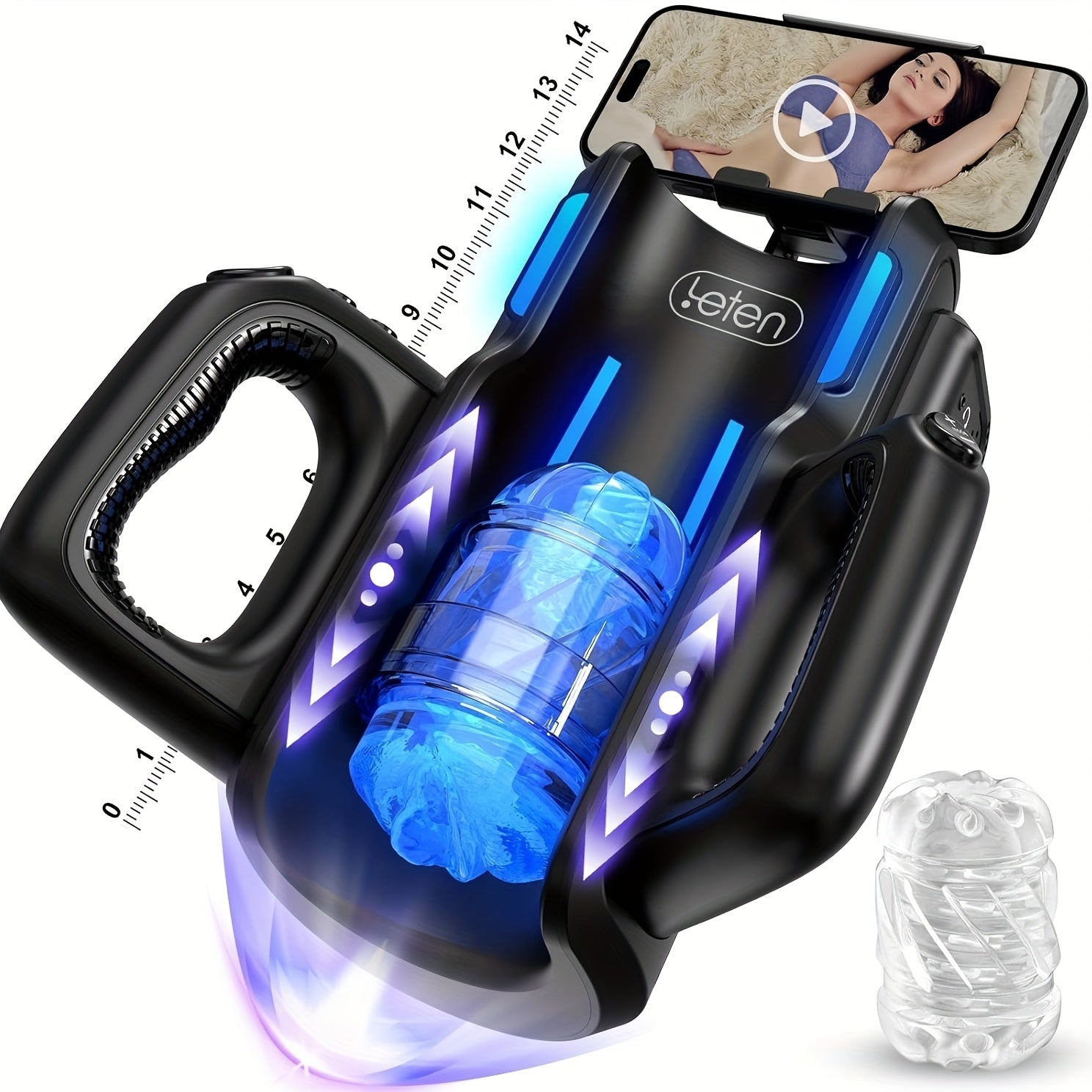 HandsFree Male Stroker 10 Speeds 10 Modes Pocket Pussy